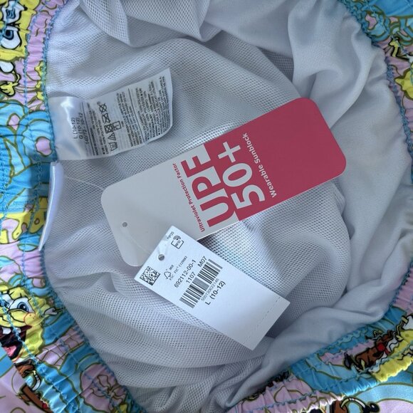 Spongebob Squarepants Swim Trunks Boy Size L 10-12 Travel Pool Beach Vacation - Picture 4 of 7